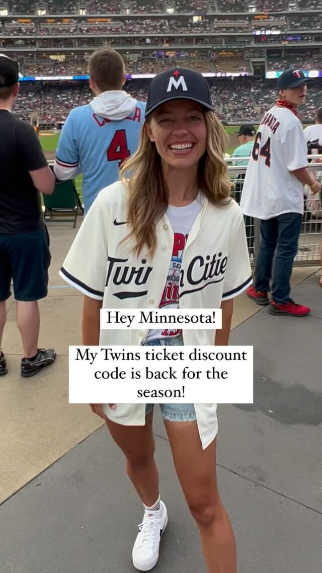 My code is good for the entire regular season! 

Click the link in my bio and use code LINDSEY20 for 20% off tickets. 

Don’t miss the home opener this Thursday April 4th at 3:10 pm - Go @twins!

#minnesotatwins #lookaboutlindsey