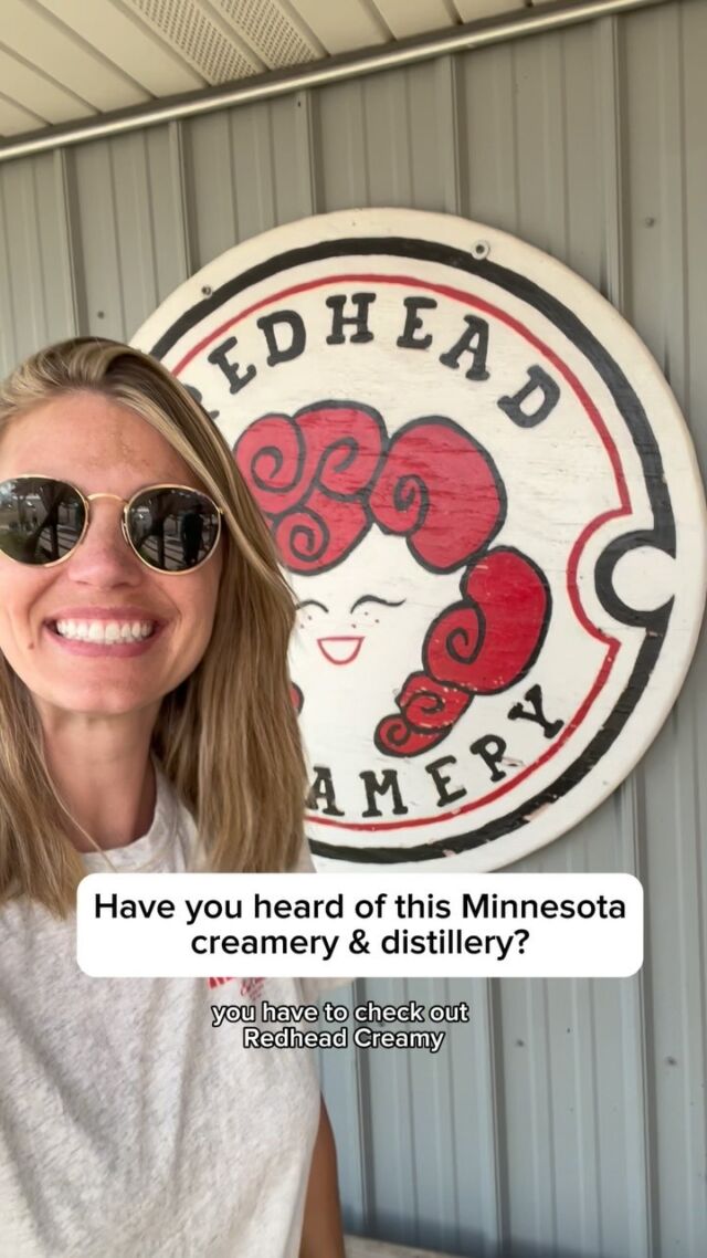 @redheadcreamery is located in Brooten, MN and has it all! 

🐄 Take a farm tour for $10 on Fridays and Saturdays which includes seeing and learning how cheese is made, plus free samples. Our kids loved the cows!

🧀 Visit the cafe for food like sandwiches, cheese curds, and cheese plates 

🍹 Grab a cocktail from their brand new distillery - the drinks all come topped with a paired cheese 

🛍️ Browse the adorably-curated gift shop and get some cheese to take home with you! 

@lindseyranzau 
#minnesota