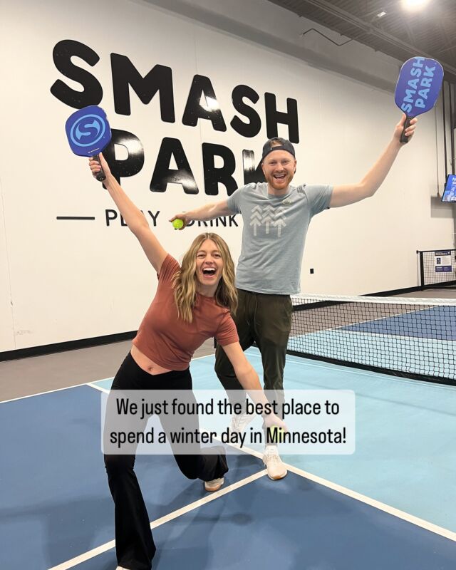 Give @smashparkroseville a visit this winter! We could have spent all day here! 

Located in Roseville, MN, you can play pickleball, duckpin bowling, axe throwing, darts, the arcade, and even sing karaoke. 

Each activity has a spot to eat and drink and plenty of TVs around so you don’t miss your favorite game while you’re there. 

The service was amazing - the staff are so on top of it! 

Make your reservation online in advance and have fun! 

#lookaboutlindsey #minnesota