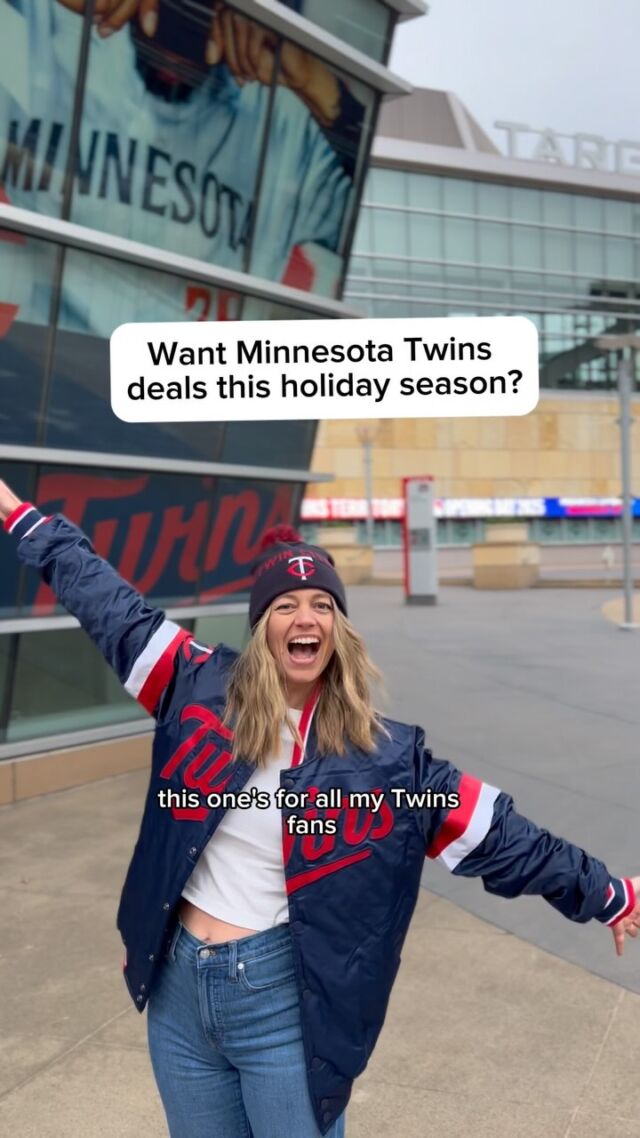 Deals include 50% off the store, gift with purchase, enter to win prizes, player appearances, and more! 

Follow @twinsretail for the daily details. 

AND use code LINDSEY25 for 25% off all 2025 regular season games, including opening day! 

Please note! All promotions are while supplies last and are subject to change. 50% off excludes jerseys.

#lookaboutlindsey #minnesota #minnesotatwins