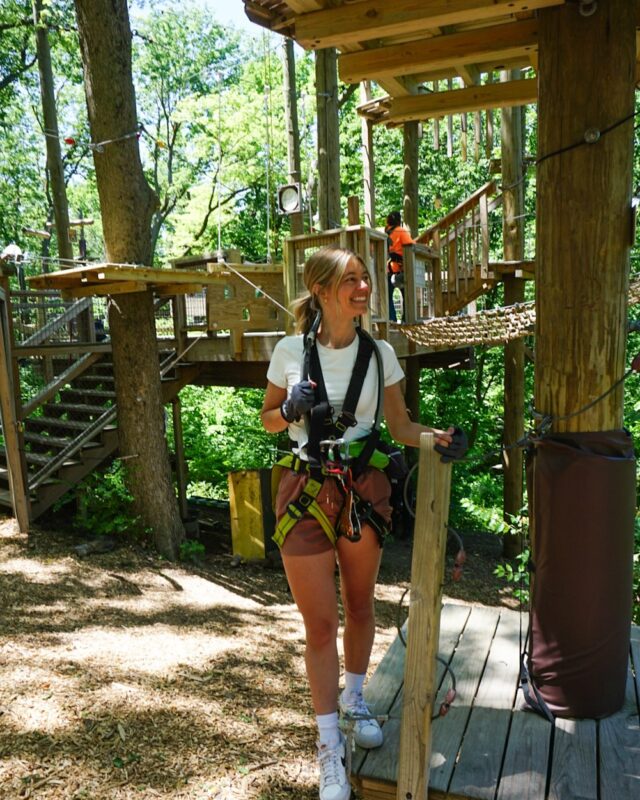 Loving Omaha!! A true gem of the Midwest. 

🌲 @fontenelleforest 

🧗‍♀️ @treerushomaha 

🚤 @woodysairboattours 

🛝 @omaha_riverfront 

🍜 @innerrailfoodhall 

☕️ @rallycoffeeco 

🚲 @heartlandbikeshare 

@visitomaha #lookaboutlindsey #omaha