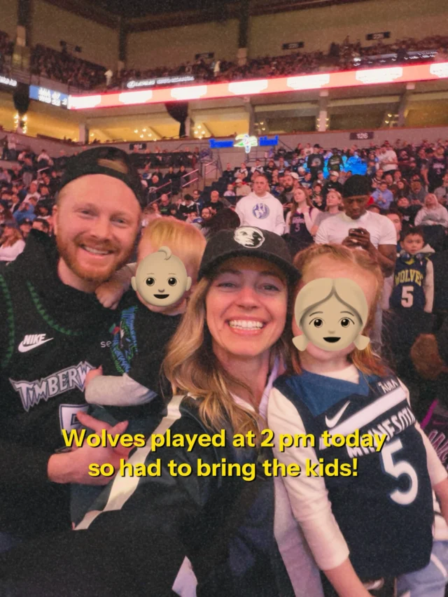 I know everyone’s watching the superbowl right now but had the best time at the @timberwolves game today with @settlersofcatan!