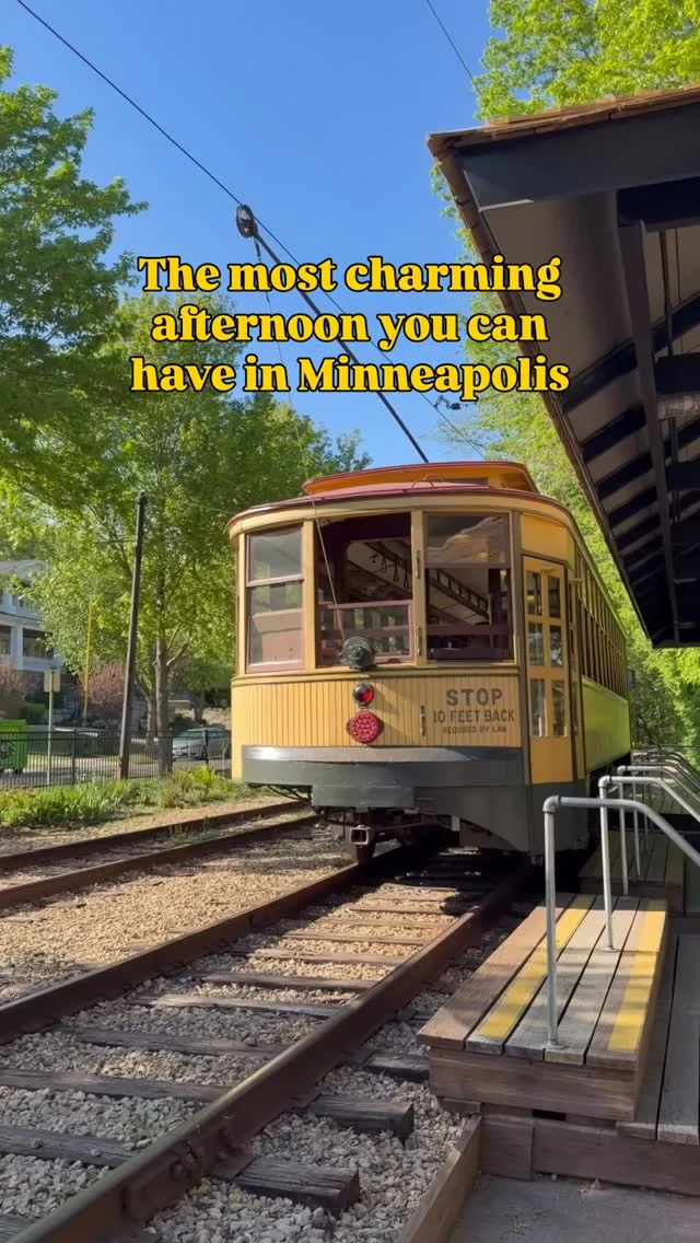 The best afternoon whether you have kids or not! And everything is within one block of each other. 

Take a ride on a 100 year old street car with @mnstreetcarmuseum.
- Tickets are less than $5
- Rides are 15 minutes
- No reservation needed, they operate about every 20 minutes
- Operates through September, Saturdays and Sundays from 1 - 7 pm. Also can grab a ride Wednesdays - Fridays from 1-4 and 6:30 - 8:30
- Board at Linden Hills station (Queen Ave S and W 42nd St)

Tour around Lake Harriet on @twincitiesretroboats 
- Reservations required 
- Super easy to drive with electric motors
- Reservations last 90 minutes 
- Check in at the Wheel of Fun rental kiosk on Lake Harriet by the bandshell
- Use code LINDSEY10 for 10% off

Get a treat at @breadandpickle 
- Located on Lake Harriet 
- Offers food, snacks, ice cream, and adult drinks