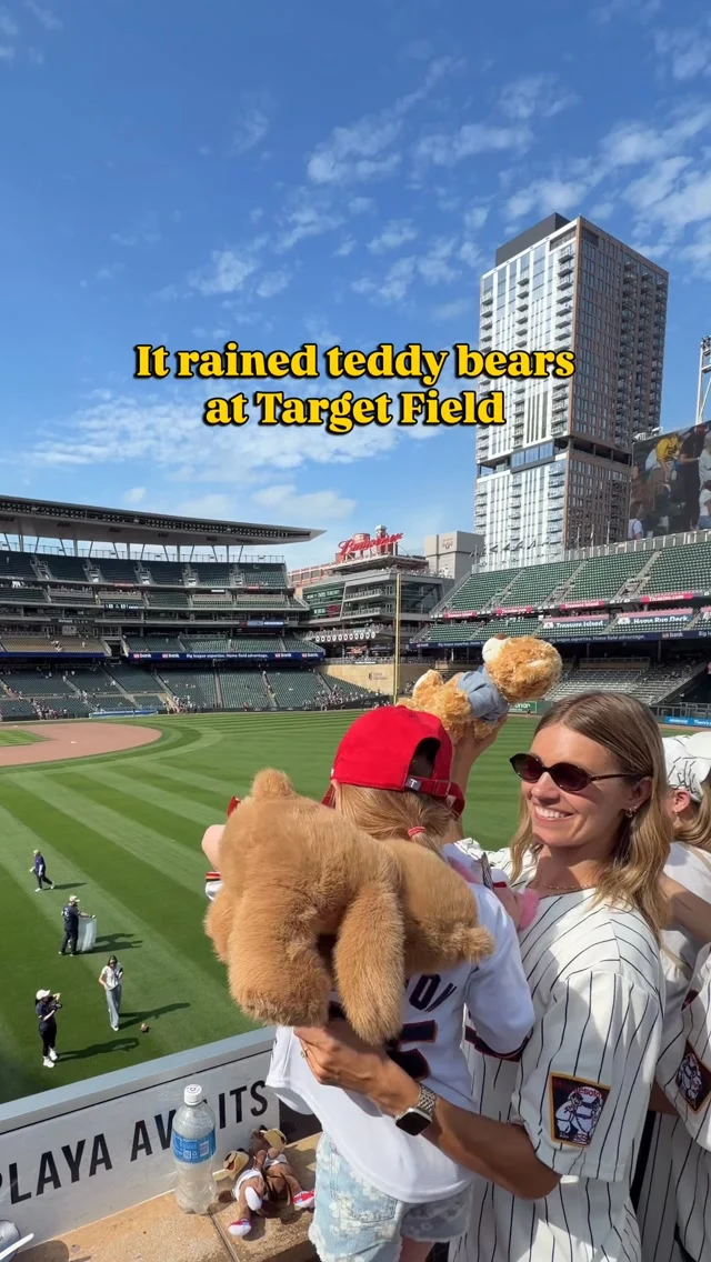 The kids will now expect this after every Twins game! Thanks for having us @usbank! #ad 

All stuffed animals were donated to @childrensmn and other local non-profits and hand delivered by Twins players, themselves. 

Thanks to everyone who joined us!